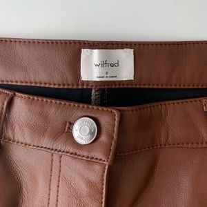 Aritzia Melina Pants size 8 cognac